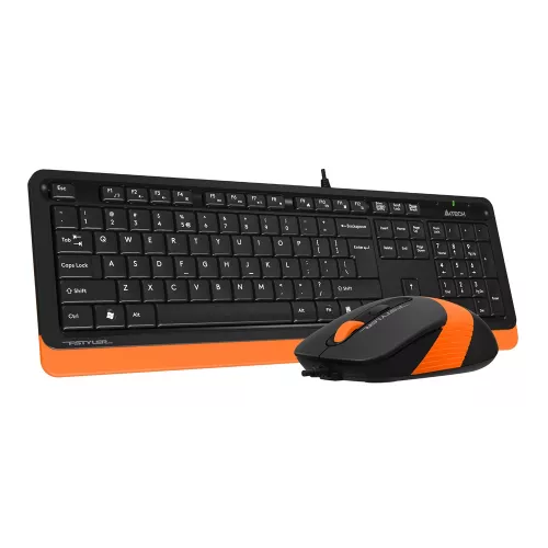 Клавиатура + мышь A4Tech Fstyler F1010 клав:черный/оранжевый мышь:черный/оранжевый USB Multimedia (F1010 ORANGE)