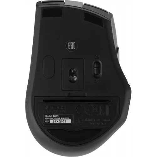 Мышь A4Tech Fstyler FG35 серый/черный оптическая 2000dpi беспров. USB 6but (FG35 GREY)
