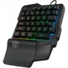 Игровой блок Оклик 701G IRON FIST черный USB for gamer LED (подставка для запястий) (1196590) кабель 1.8м