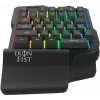 Игровой блок Оклик 701G IRON FIST черный USB for gamer LED (подставка для запястий) (1196590) кабель 1.8м