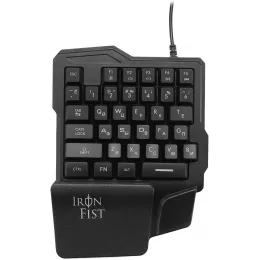 Игровой блок Оклик 701G IRON FIST черный USB for gamer LED (подставка для запястий) (1196590) кабель 1.8м