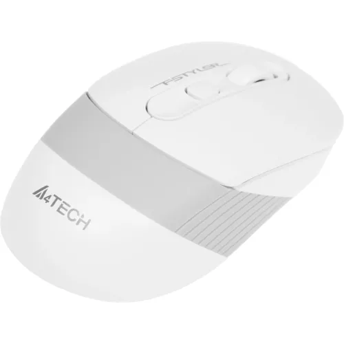 Мышь A4Tech Fstyler FG10S белый/серый оптическая 2000dpi silent беспров. USB для ноутбука 4but (FG10S WHITE)
