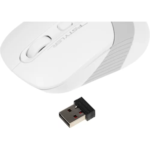 Мышь A4Tech Fstyler FG10S белый/серый оптическая 2000dpi silent беспров. USB для ноутбука 4but (FG10S WHITE)