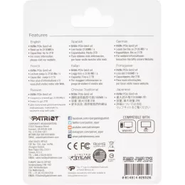 Накопитель SSD Patriot PCIe 3.0 x4 512GB P300P512GM28 P300 M.2 2280