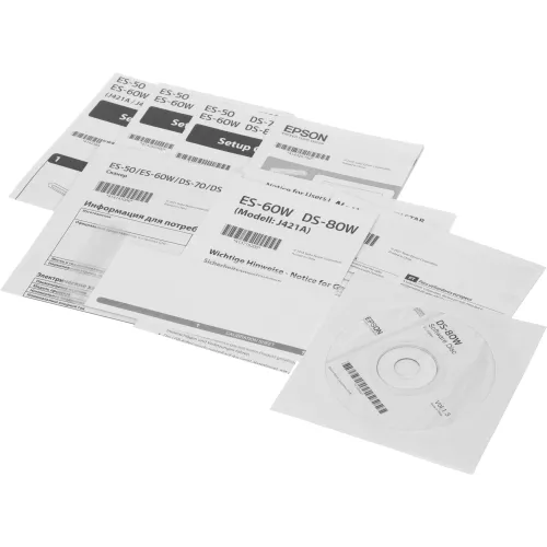 Сканер протяжный Epson WorkForce DS-80W (B11B253402) A4 белый