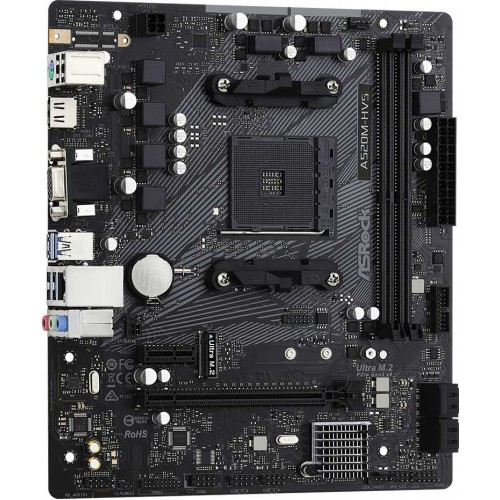 Материнская плата Asrock A520M-HVS Soc-AM4 AMD A520 2xDDR4 mATX AC`97 8ch(7.1) GbLAN RAID+VGA+HDMI