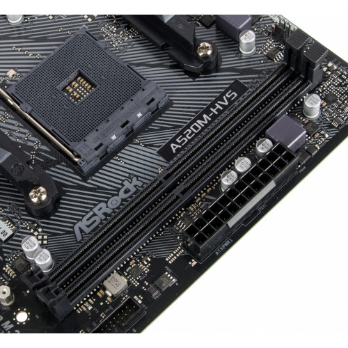 Материнская плата Asrock A520M-HVS Soc-AM4 AMD A520 2xDDR4 mATX AC`97 8ch(7.1) GbLAN RAID+VGA+HDMI