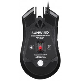 Мышь SunWind SW-M705G черный оптическая 3600dpi USB для ноутбука 6but (1422391)