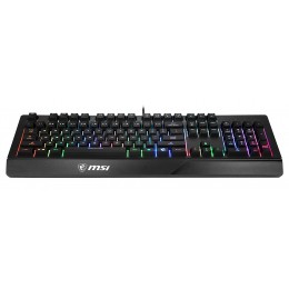 Клавиатура MSI Vigor GK20 RU черный USB Multimedia for gamer LED (подставка для запястий) (S11-04RU230-CLA) кабель 1.8м