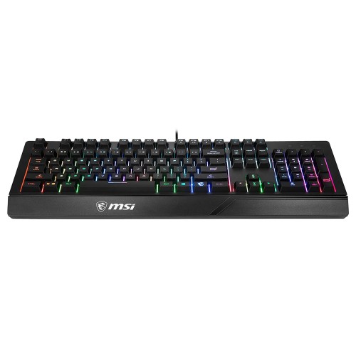 Клавиатура MSI Vigor GK20 RU черный USB Multimedia for gamer LED (подставка для запястий) (S11-04RU230-CLA) кабель 1.8м