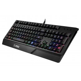 Клавиатура MSI Vigor GK20 RU черный USB Multimedia for gamer LED (подставка для запястий) (S11-04RU230-CLA) кабель 1.8м