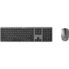 Клавиатура + мышь Оклик 300M клав:серый мышь:серый/черный USB беспроводная slim (1488402)