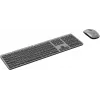 Клавиатура + мышь Оклик 300M клав:серый мышь:серый/черный USB беспроводная slim (1488402)
