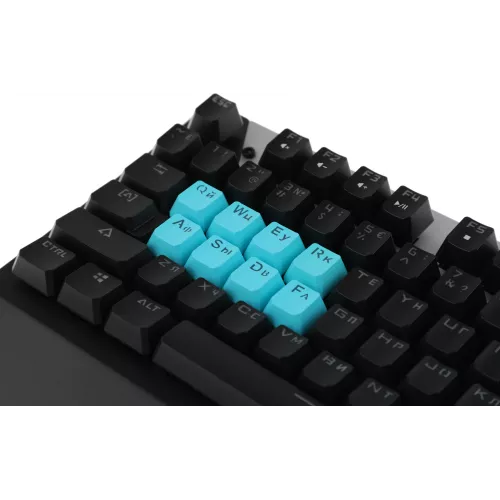 Клавиатура A4Tech B865 механическая серый/черный USB for gamer LED (B865 ICE BLUE) кабель 1.8м