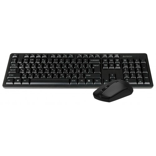 Клавиатура + мышь A4Tech 3330N клав:черный мышь:черный USB беспроводная Multimedia