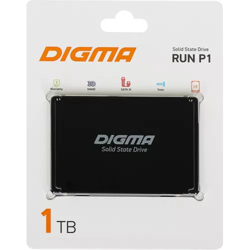 Накопитель SSD Digma SATA-III 1TB DGSR2001TP13T Run P1 2.5"