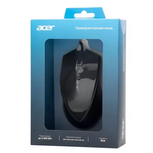 Мышь Acer OMW131 черный оптическая 6400dpi USB 7but (ZL.MCEEE.015)