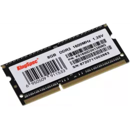 Память DDR3L 8GB 1600MHz Kingspec KS1600D3N13508G RTL PC3L-12800 CL11 SO-DIMM 204-pin 1.35В single rank Ret