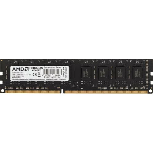 Память DDR3 8GB 1600MHz AMD R538G1601U2S-U RTL PC3-12800 CL11 DIMM 240-pin 1.5В single rank Ret