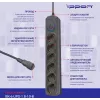 Сетевой фильтр Ippon BK-6-UPS-1.8-10-B 1.8м (6 розеток) черный (коробка)