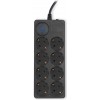 Сетевой фильтр Ippon BK-8-EU-3-16-B 3м (8 розеток) черный (коробка)