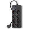 Сетевой фильтр Ippon BK-8-EU-3-16-B 3м (8 розеток) черный (коробка)