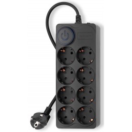 Сетевой фильтр Ippon BK-8-EU-3-16-B 3м (8 розеток) черный (коробка)