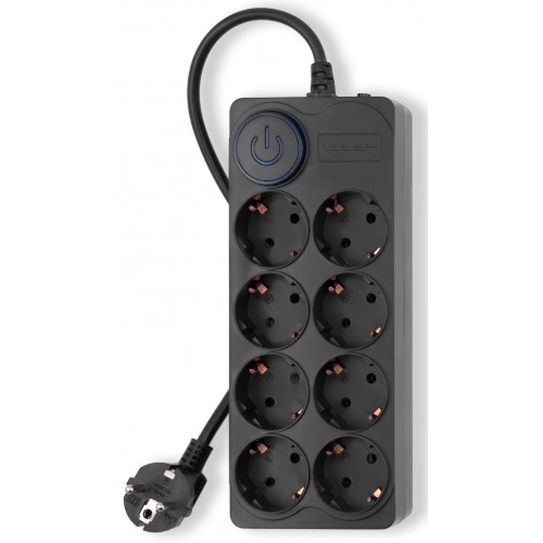 Сетевой фильтр Ippon BK-8-EU-3-16-B 3м (8 розеток) черный (коробка)