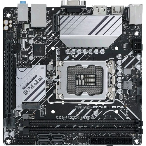 Материнская плата Asus PRIME H610I-PLUS D4-CSM Soc-1700 Intel H610 2xDDR4 mini-ITX AC`97 8ch(7.1) GbLAN+VGA+HDMI+DP