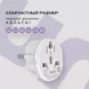 Адаптер-переходник Buro BU-PA01-W (1 розетка) белый (пакет ПЭ)
