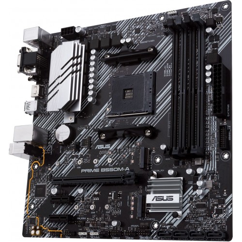 Материнская плата Asus PRIME B550M-A/CSM Soc-AM4 AMD B550 4xDDR4 mATX AC`97 8ch(7.1) GbLAN RAID+VGA+DVI+HDMI