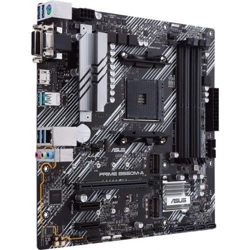 Материнская плата Asus PRIME B550M-A/CSM Soc-AM4 AMD B550 4xDDR4 mATX AC`97 8ch(7.1) GbLAN RAID+VGA+DVI+HDMI