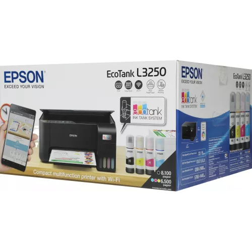 МФУ струйный Epson L3250 (C11CJ67508/503/418/405/408/412) A4 WiFi черный