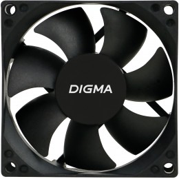 Вентилятор для корпуса Digma DFan-80 80х80x25 черный 3-pin 4-pin (Molex) 23дБ Ret