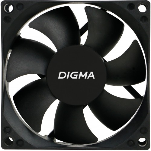 Вентилятор для корпуса Digma DFan-80 80х80x25 черный 3-pin 4-pin (Molex) 23дБ Ret