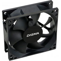 Вентилятор для корпуса Digma DFan-80 80х80x25 черный 3-pin 4-pin (Molex) 23дБ Ret