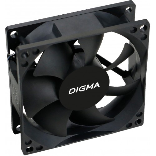 Вентилятор для корпуса Digma DFan-80 80х80x25 черный 3-pin 4-pin (Molex) 23дБ Ret