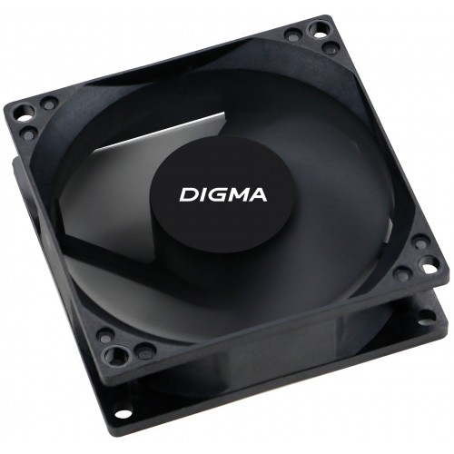Вентилятор для корпуса Digma DFan-80 80х80x25 черный 3-pin 4-pin (Molex) 23дБ Ret