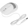Мышь Оклик 310M белый/серый оптическая 2400dpi USB для ноутбука 4but (1869103)