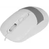 Мышь Оклик 310M белый/серый оптическая 2400dpi USB для ноутбука 4but (1869103)