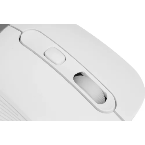 Мышь Оклик 310M белый/серый оптическая 2400dpi USB для ноутбука 4but (1869103)