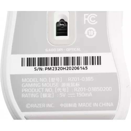 Мышь Razer DeathAdder Essential белый оптическая 6400dpi USB 5but (RZ01-03850200-R3C1)