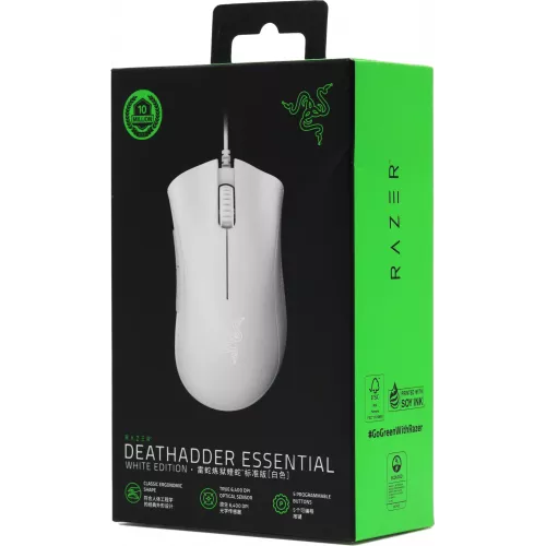 Мышь Razer DeathAdder Essential белый оптическая 6400dpi USB 5but (RZ01-03850200-R3C1)