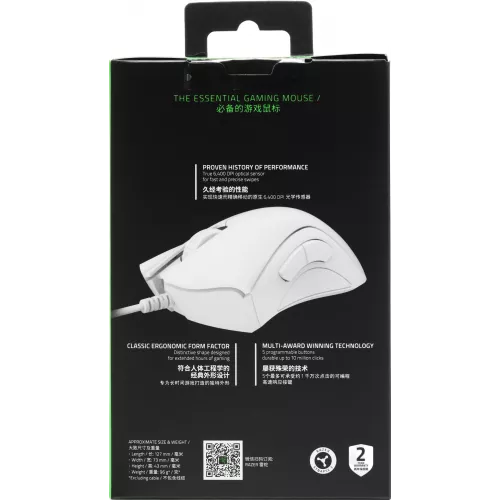 Мышь Razer DeathAdder Essential белый оптическая 6400dpi USB 5but (RZ01-03850200-R3C1)