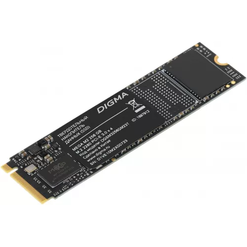 Накопитель SSD Digma PCIe 3.0 x4 256GB DGSM3256GM23T Mega M2 M.2 2280