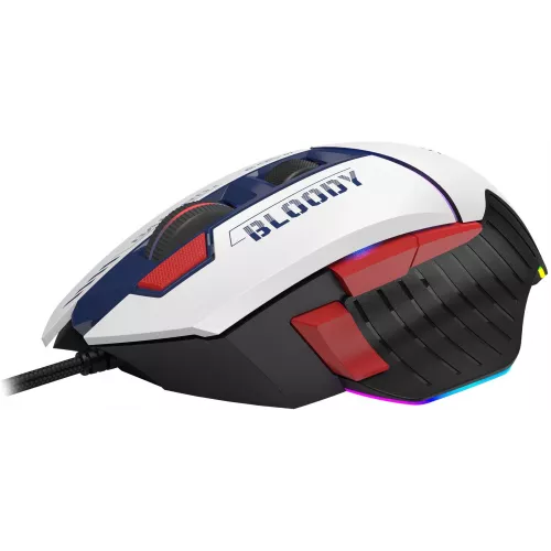Мышь A4Tech Bloody W95 Max Sports синий/белый оптическая 12000dpi USB 10but (W95 MAX SPORTS NAVY)