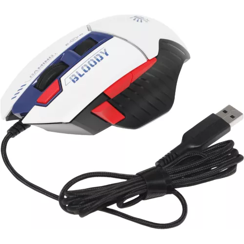 Мышь A4Tech Bloody W95 Max Sports синий/белый оптическая 12000dpi USB 10but (W95 MAX SPORTS NAVY)