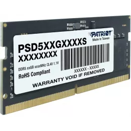Память DDR5 16GB 5600MHz Patriot PSD516G560081S Signature RTL PC5-44800 CL46 SO-DIMM 262-pin 1.1В single rank Ret