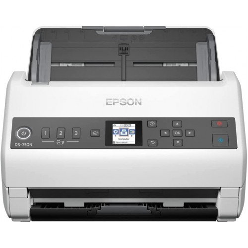 Сканер планшетный/протяжный Epson WorkForce DS-730N (B11B259401/B11B259502) A4 белый