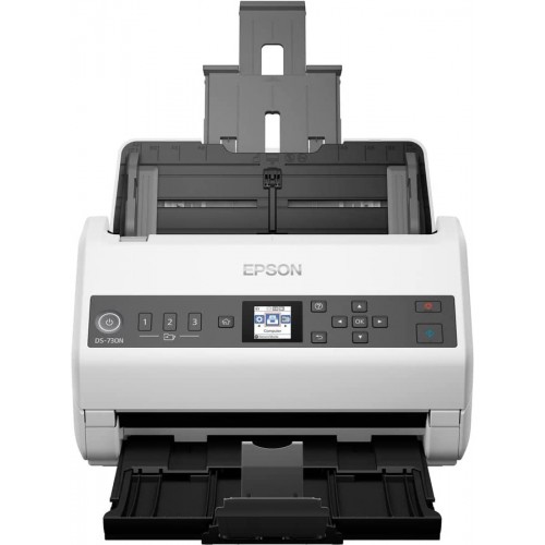 Сканер планшетный/протяжный Epson WorkForce DS-730N (B11B259401/B11B259502) A4 белый